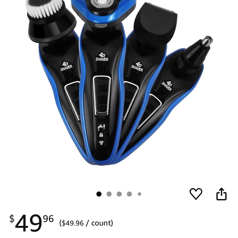 4D Shaver Set in Black and Blue